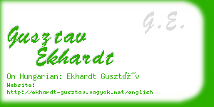 gusztav ekhardt business card